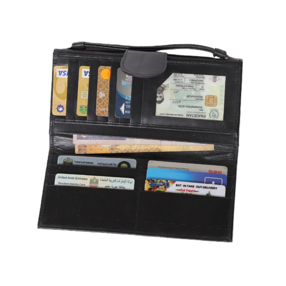 Leathers Crafted Genuine Leather Women's Clutch Wallet – Elegant Hand Strap Evening Purse & Organize