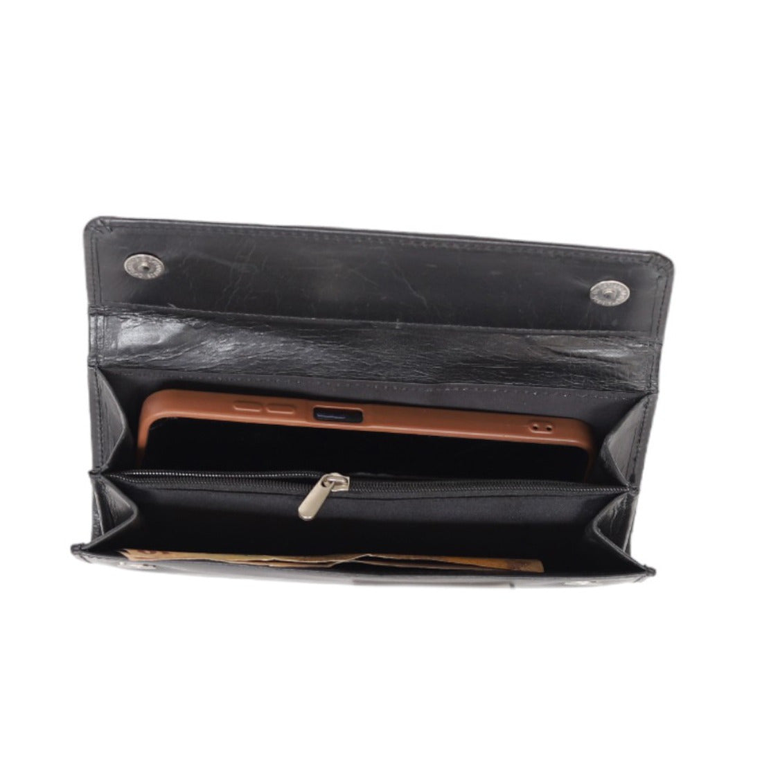 Leathers Crafted Genuine Leather Women's Clutch Wallet – Elegant Hand Strap Evening Purse & Organize