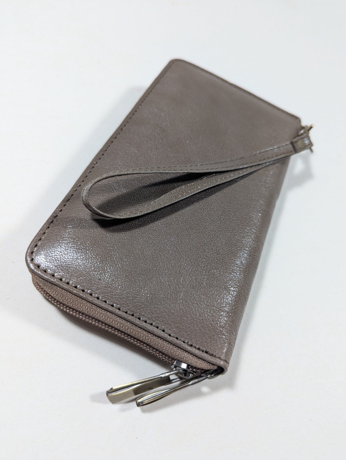 Leathers Crafted Genuine Leather Zip Around Wristlet Wallet – Premium Travel Clutch Organizer for Men & Women