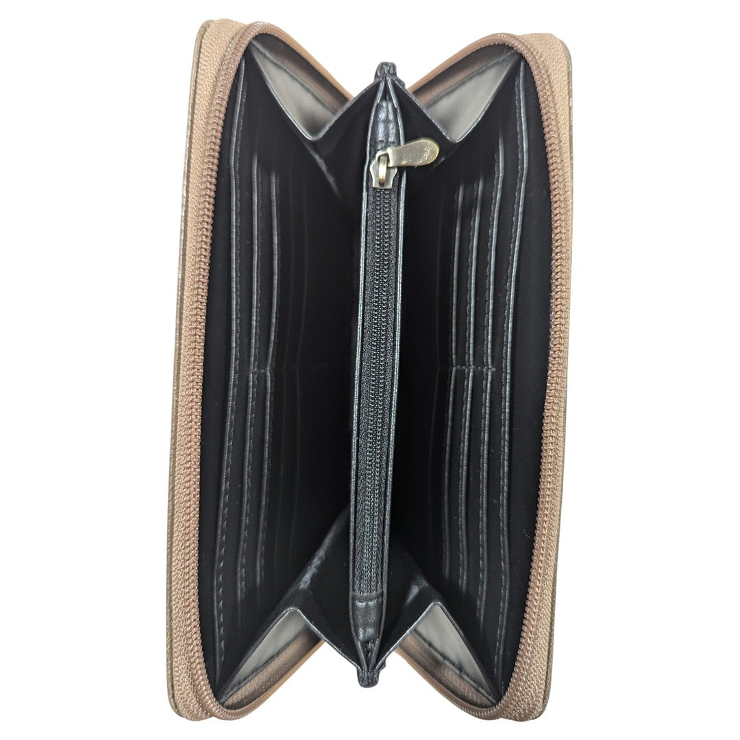 Leathers Crafted Genuine Leather Zip Around Wristlet Wallet – Premium Travel Clutch Organizer for Men & Women