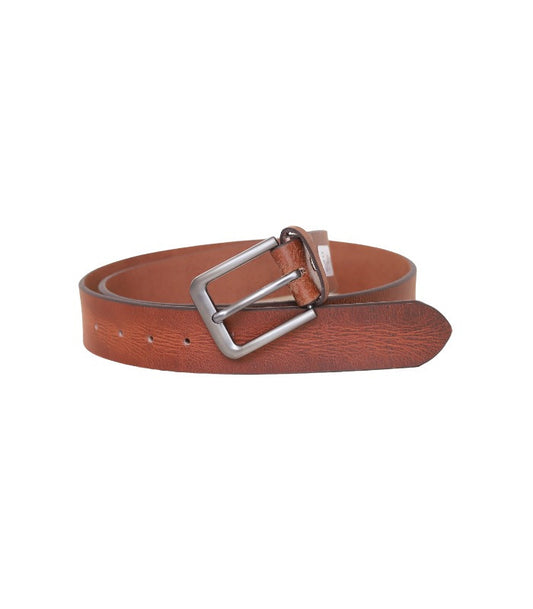 Brown Leather Belt for Men – Classic Metal Buckle Casual & Dress Belt | Leathers Crafted