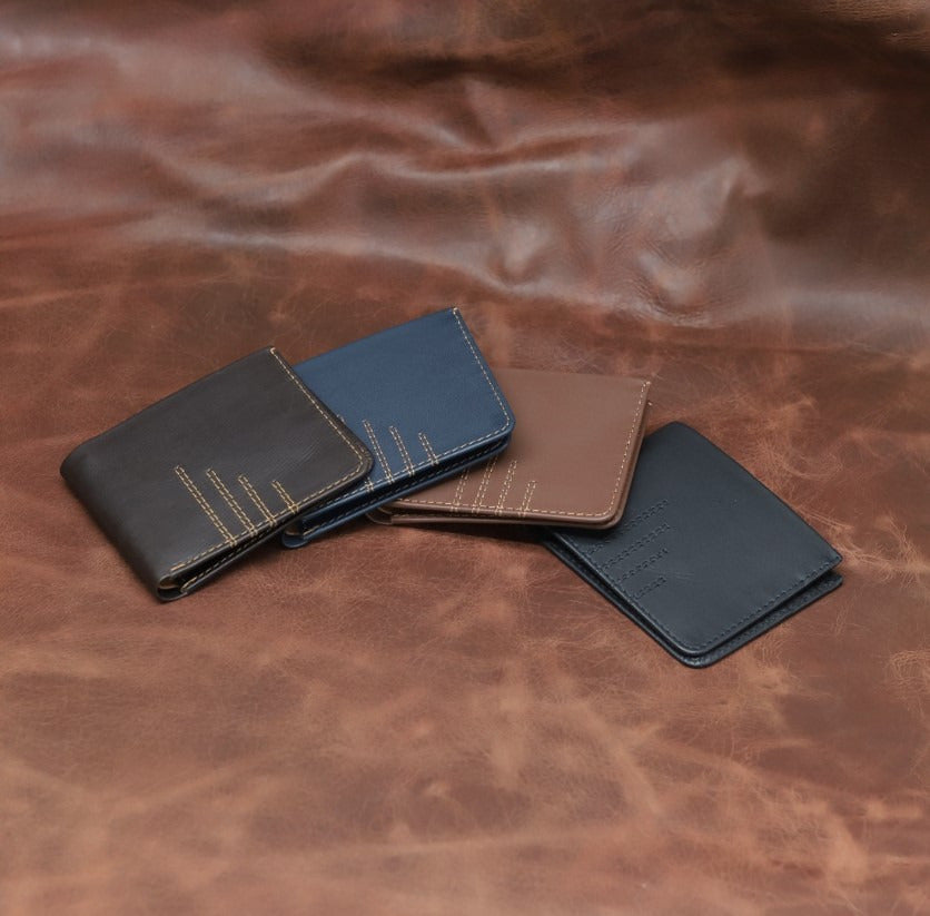 Leather Bifold Wallet for Men – Black & Brown Slim Pocket Wallet | Leathers Crafted