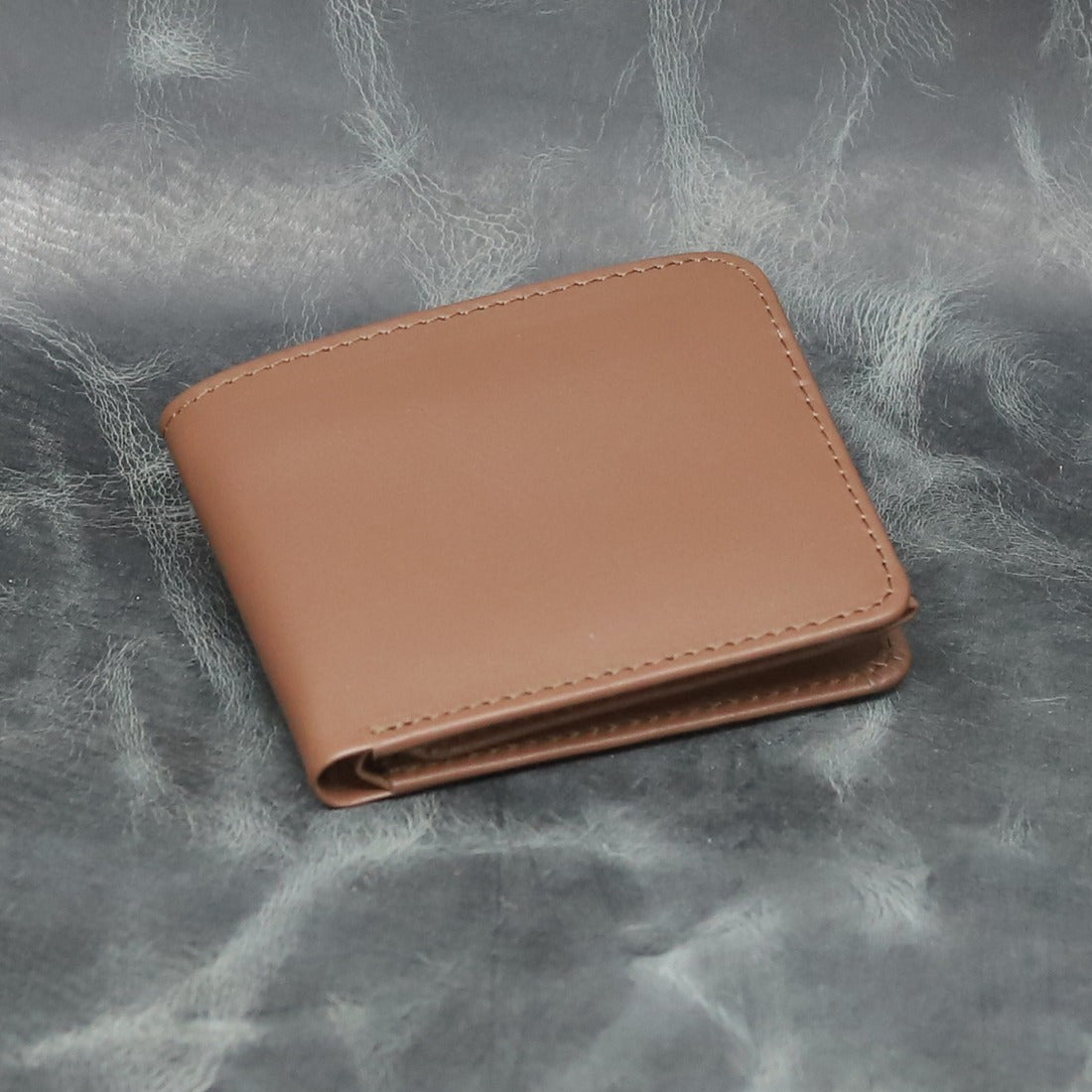 Navy Blue Leather Bifold Wallet for Men – Slim Minimalist Pocket Wallet | Leathers Crafted