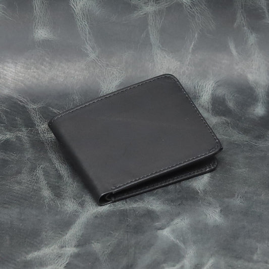 Navy Blue Leather Bifold Wallet for Men – Slim Minimalist Pocket Wallet | Leathers Crafted