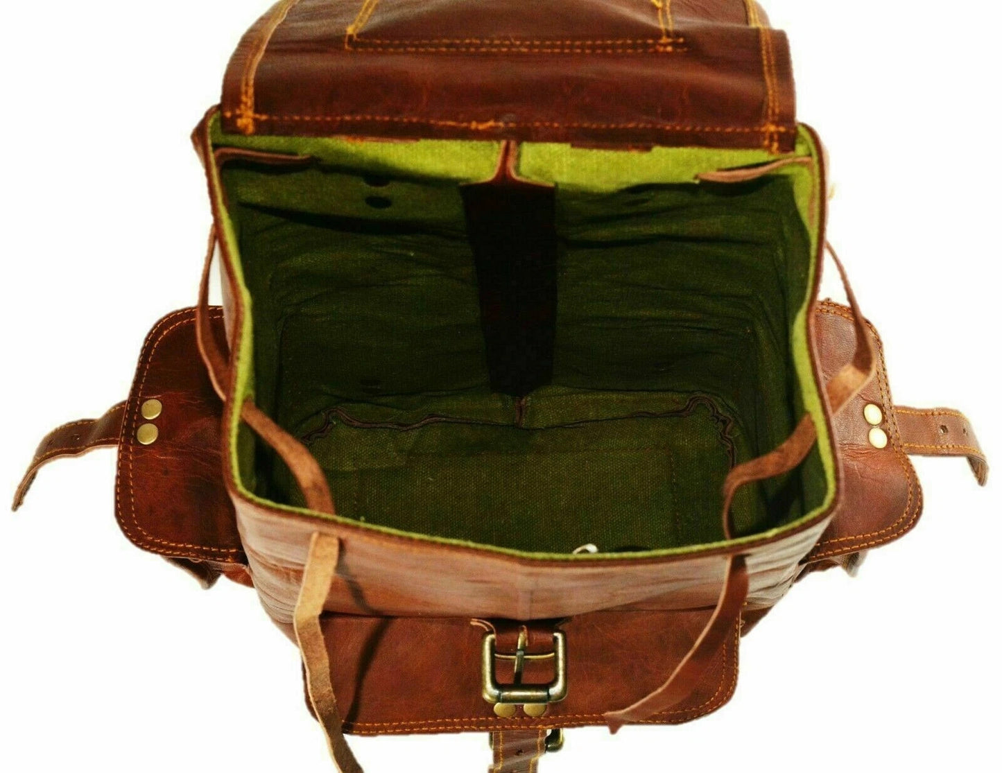 Vintage Brown Leather Backpack for Men – Classic Travel & Work Rucksack