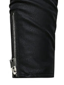 Modern Black Leather Biker Jacket Leathers Crafted
