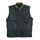 Vintage Edge: Distressed Brown Leather Biker Vest Leathers Crafted