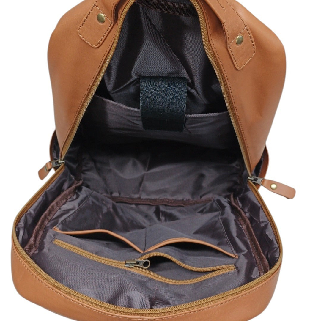 Premium Leather Backpack for Men & Women – Vintage Travel Laptop Backpack