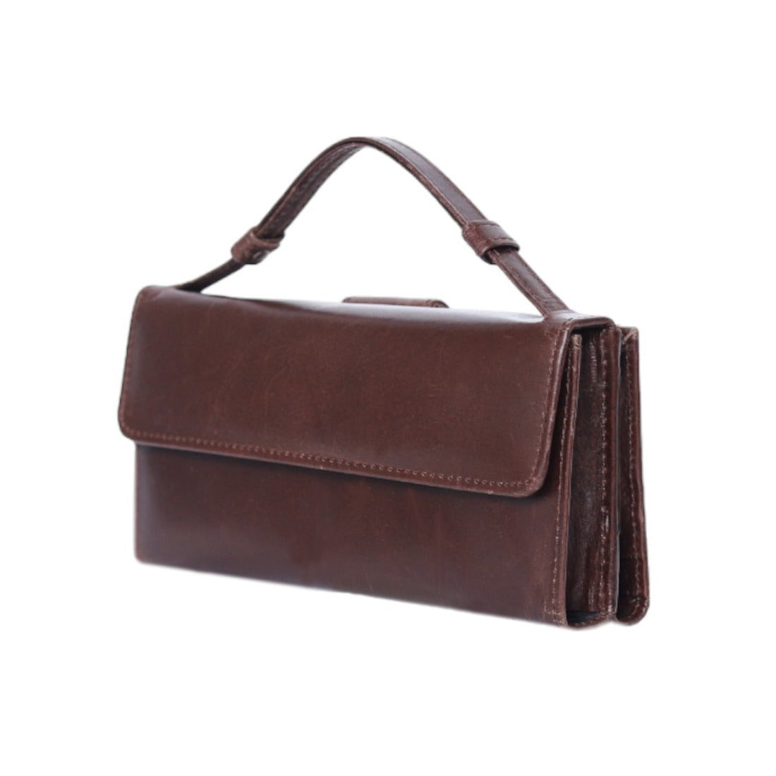 Leathers Crafted Genuine Leather Women's Clutch Wallet – Elegant Hand Strap Evening Purse & Organize