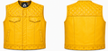 Premium Yellow Handmade Leather Biker Vest