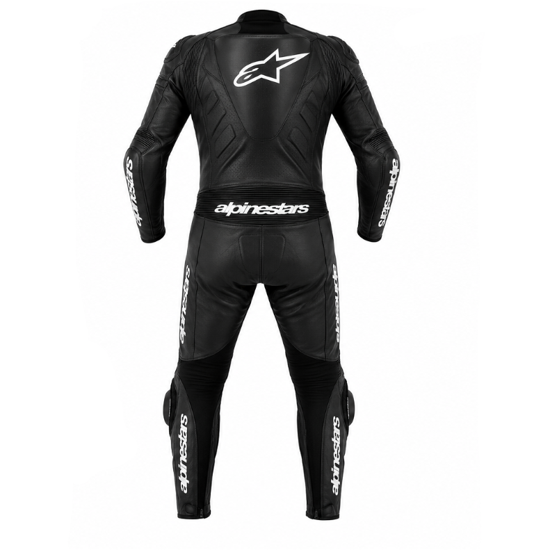 All Black Motorcycle Racing Leather Suit – Premium CE Armored One-Piece Track Day & Sport Riding Suit | Leathers Crafted