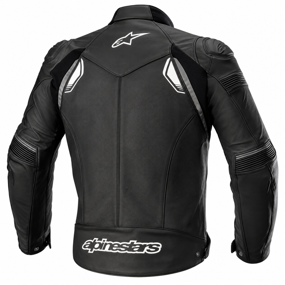 Men’s Black Motorcycle Leather Jacket – Racing Biker Riding Jacket