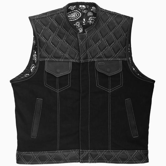 "Black leather vest/ Casual black leather vest" Leathers Crafted