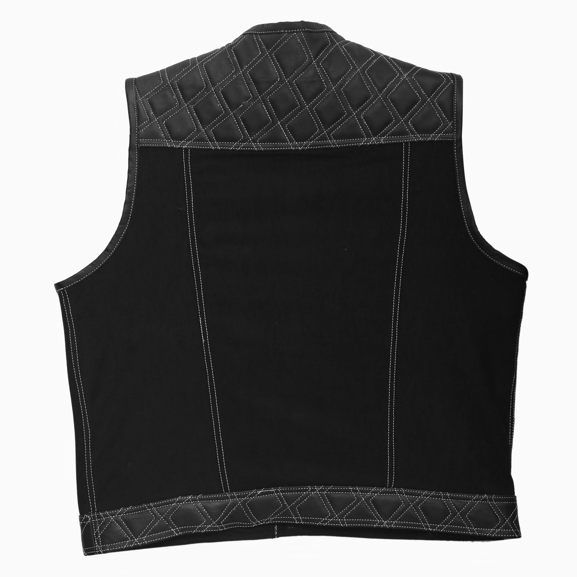 "Black leather vest/ Casual black leather vest" Leathers Crafted