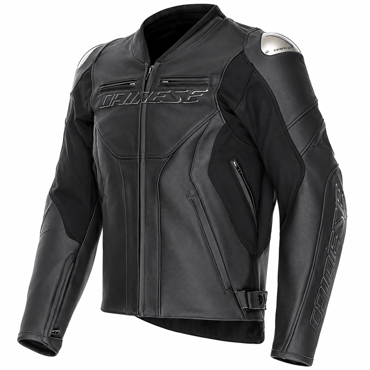 Men's Black Leather Motorcycle Jacket – Sport Racing Biker Jacket
