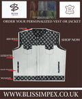 Design Your Own Custom Biker Vest Order Now for Ultimate Style! Whattsapp For More Details Leatherscrafted