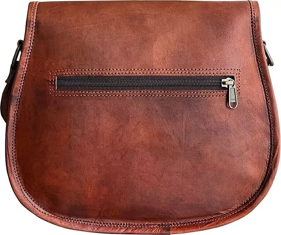 Vintage Brown Leather Crossbody Bag – Leather Shoulder Satchel Messenger Bag