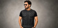 Men’s Black Quilted Leather Vest, Biker Sleeveless Jacket, Stylish Casual Waistcoat for Men