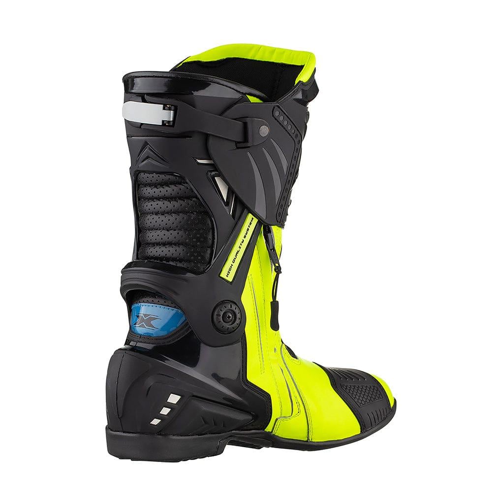Neon Yellow Motorcycle Racing Boots | Sport Bike Riding Boots | Protective Moto Boots | CE Style Rider Gear | Touring & Racing Footwear
