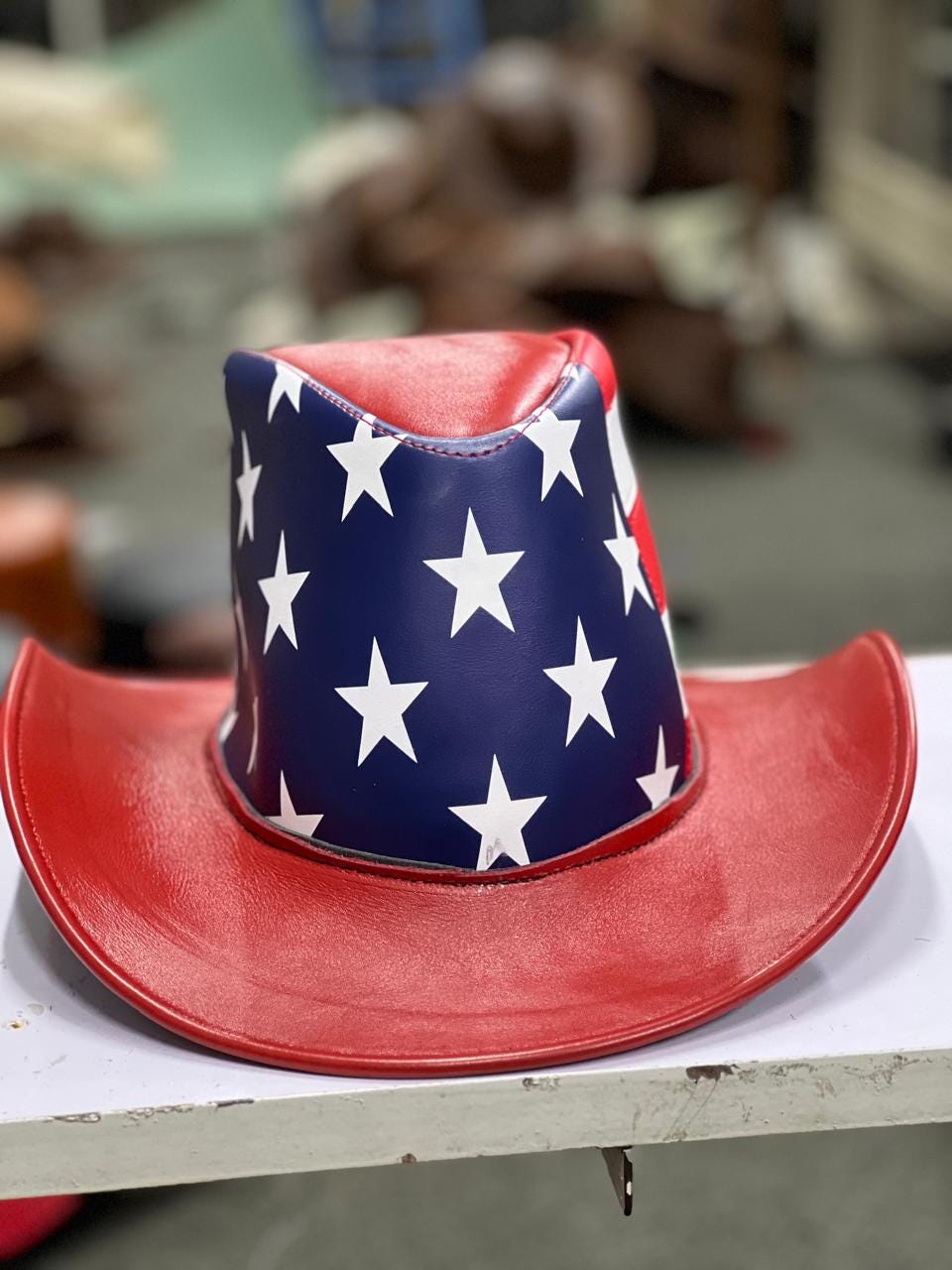 American Flag Cowboy Hat | USA Patriotic Western Hat | Red White Blue Cowboy Hat | Unisex Party Costume Hat