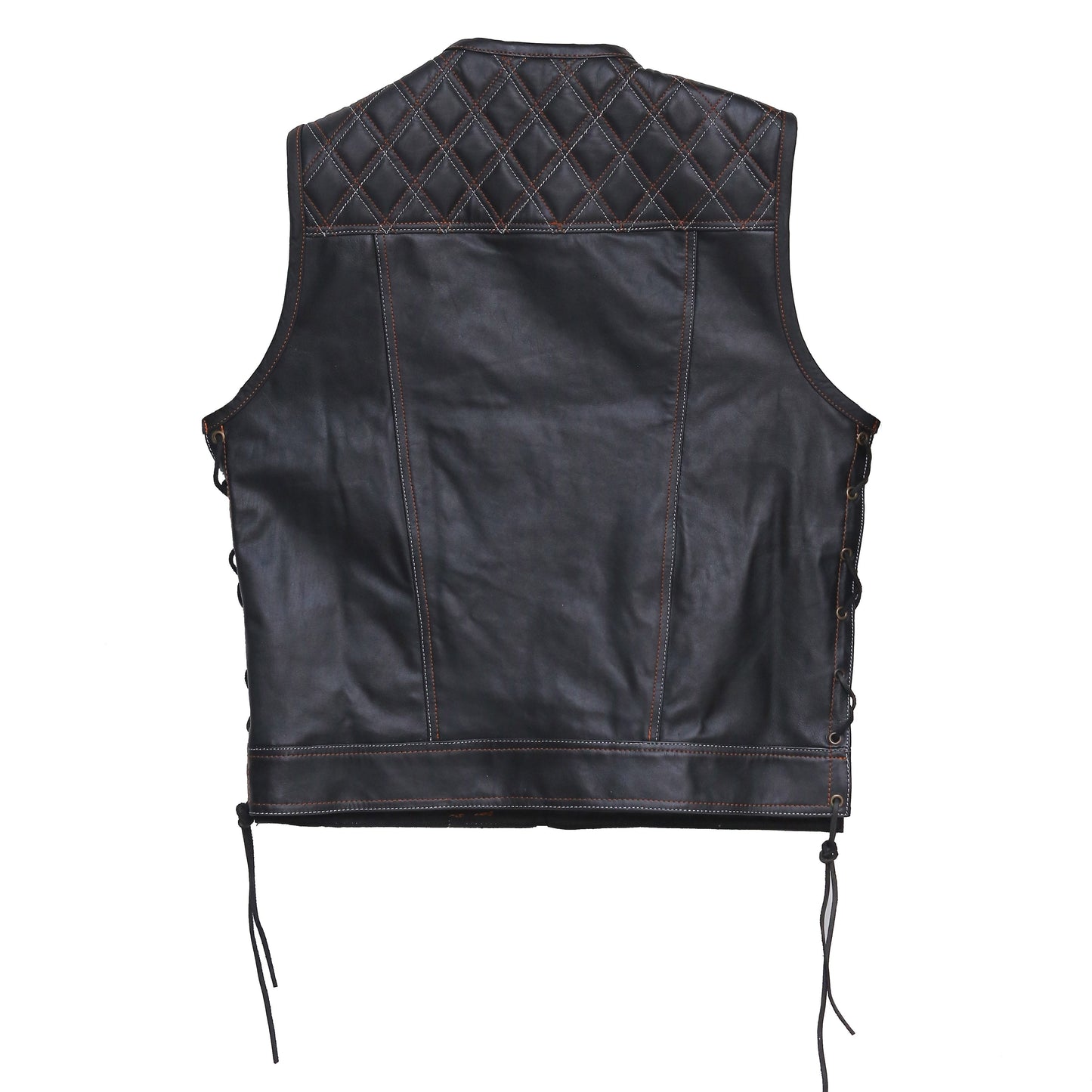Faux Leather Vest Leather Waistcoat Leathers Crafted