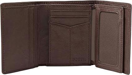 Mens Wallet Genuine Leather Blocking Wallet for Men, 2 ID Windows 11-12 Card Holders, Gift Box Leathers Crafted