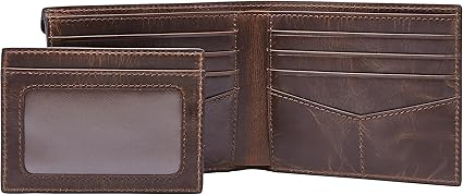 Black leather wallet with multiple portions Leathers Crafted
